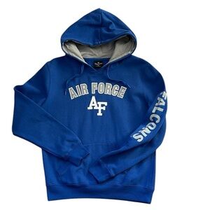 Colosseum Air Force Falcons Hoodie Blue/Gray Cotton Blend Sewn Letters Medium